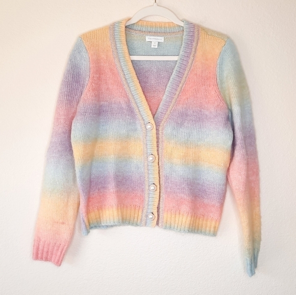 Charter Club Rainbow Ombré Lover Era Cardigan M - Picture 1 of 7